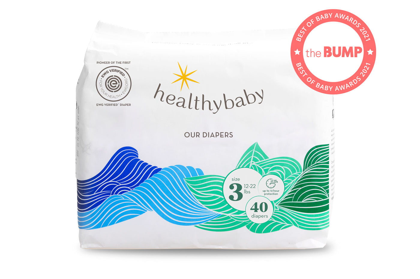 Healthybaby Disposable Plant-Based Baby Wipes 4 Pack (256 Wipes)