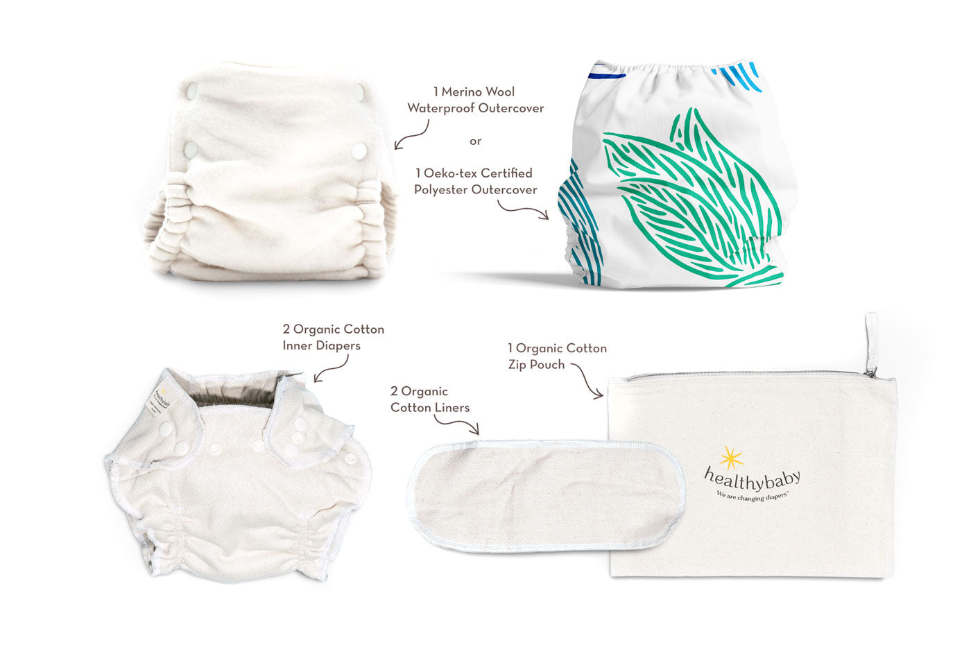 Organic Baby Cotton Cloths for Diaper Change and Baby Bath Time