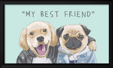 Best friends dog frame