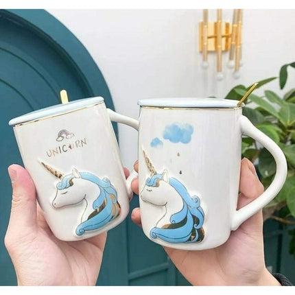 3D Unicorn Mug (Golden Lining)