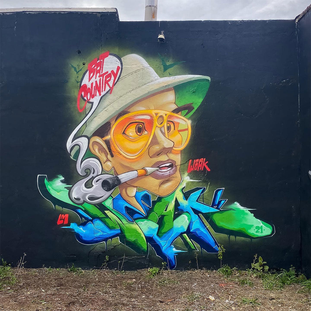 Woak One Fear and Loathing in Las Vegas graffiti piece