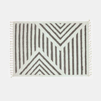 Zebby striped rug, cream and grey | Rugs by housecosy