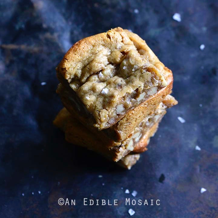 Flourless Pecan Pie Cashew Butter Blondies