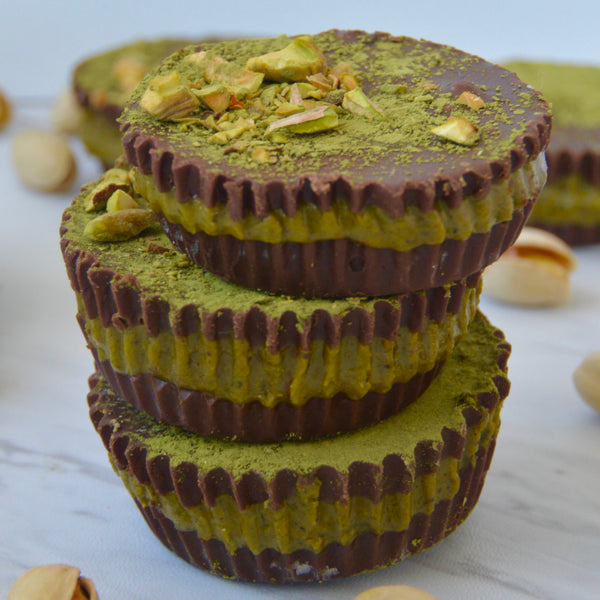 PISTACHIO BUTTER MATCHA CHOCOLATE CUPS