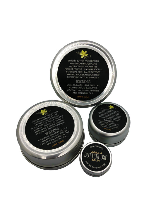 Butterluxe Tattoo Aftercare - Balm, Soap, Pink Gum, Cherry, Cocoa,  Original, Goo