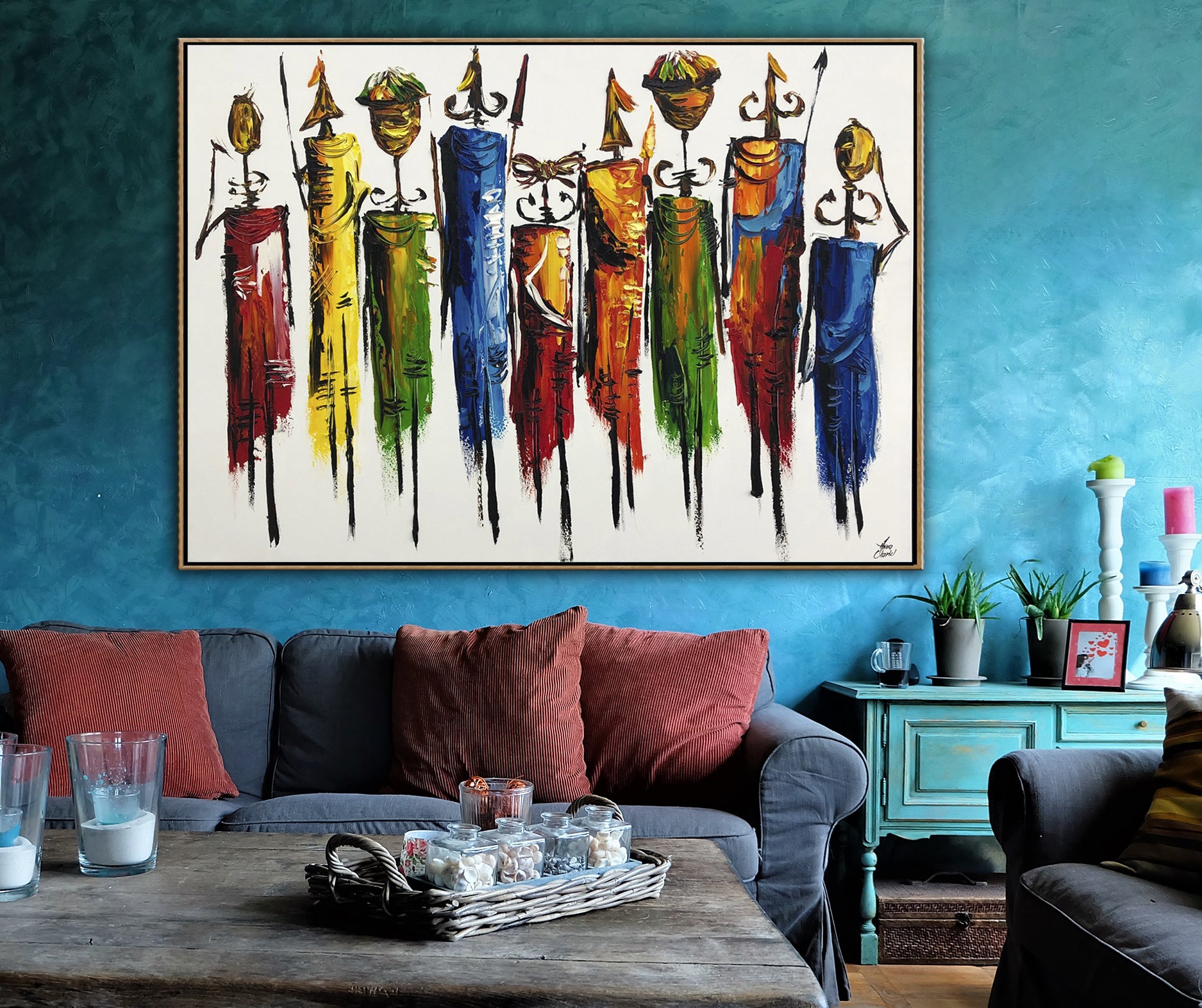 12 Modern Large Paintings For Living Room – Trend Gallery Art