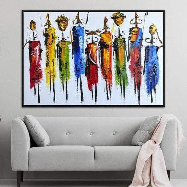 Large Abstract Colorful Africans Paintings On White Background Origina –  Trend Gallery Art | Original Abstract Paintings