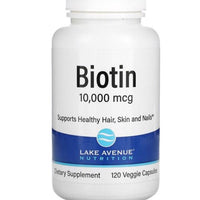 Biotina 10000mcg, Pele Saudável, Cabelo e Unhas, Biotina 10.000mcg, 120 caps, 100% Vegetariano [EUA]