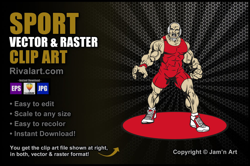 high school wrestling mat clipart