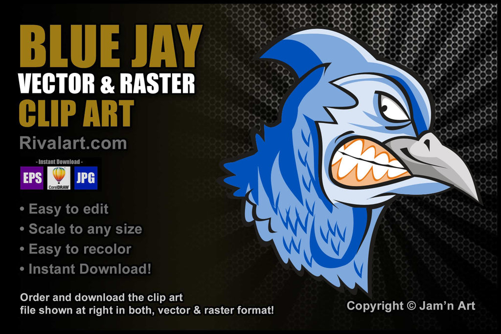 Line Art Blue Jay Logo