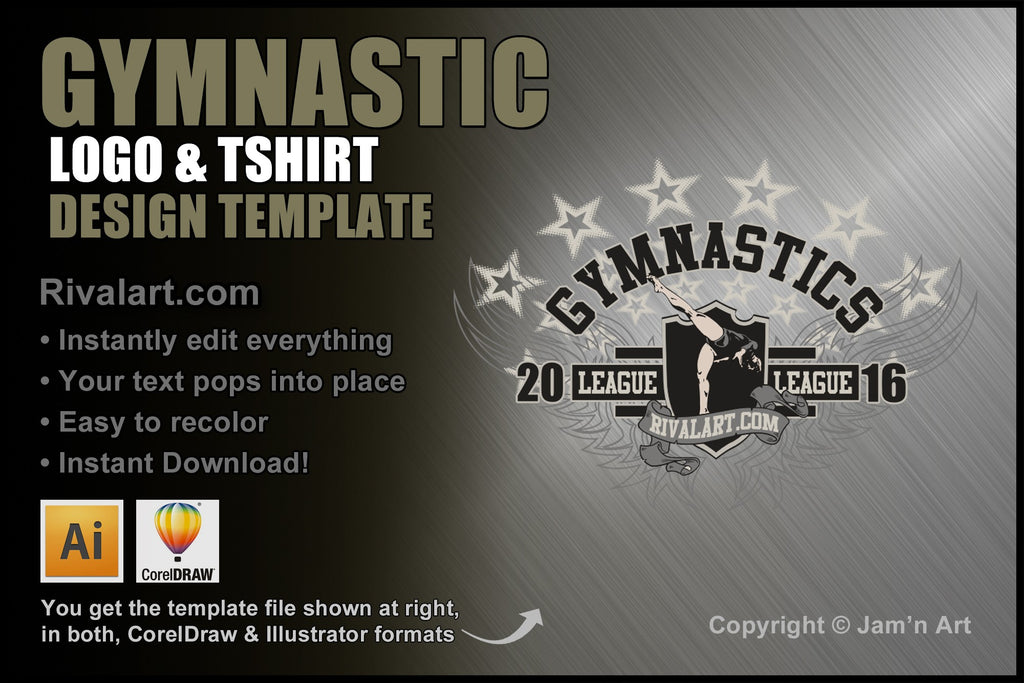 Download Gynmastic T Shirt Design Template Gym 21 Rq Rivalart