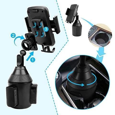 Weather 2020 Upgrade Adjustable Height Cup Holder Cell Phone Mount