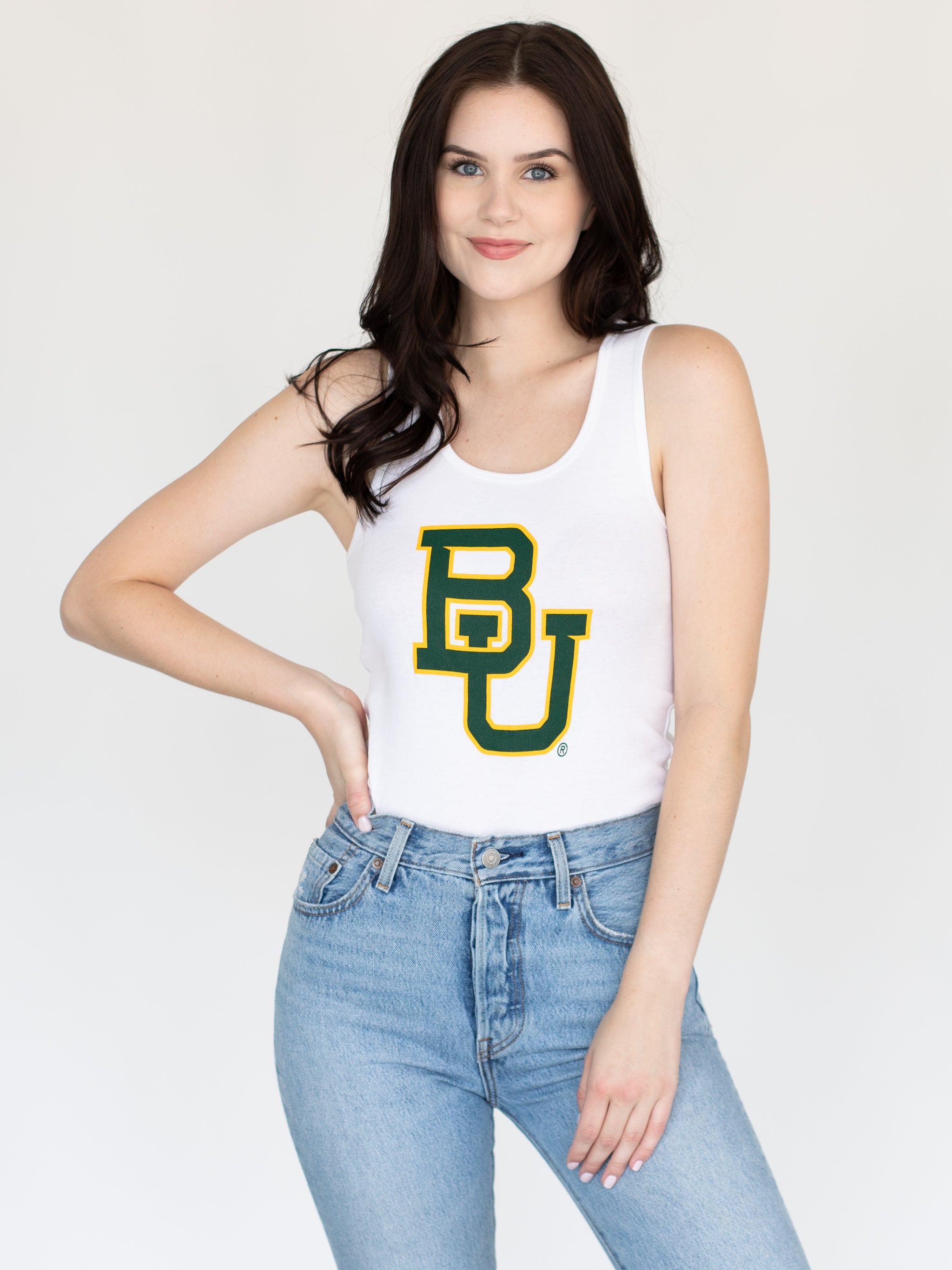 Baylor University - The All-Star Tank Top - White/Wordmark