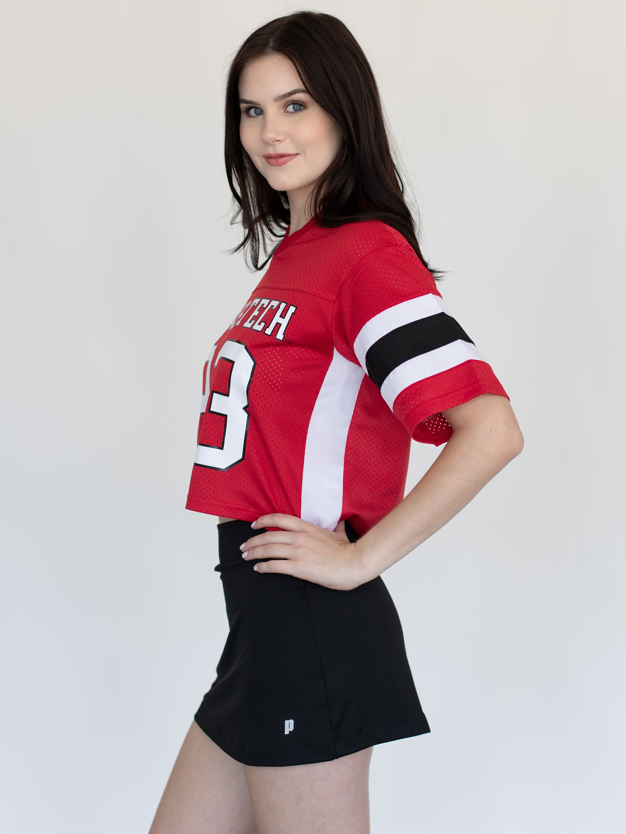 Texas Tech Dark Horse Vintage Football Mesh Fashion Jersey Longsleeve in White, Size: M, Sold by Red Raider Outfitters