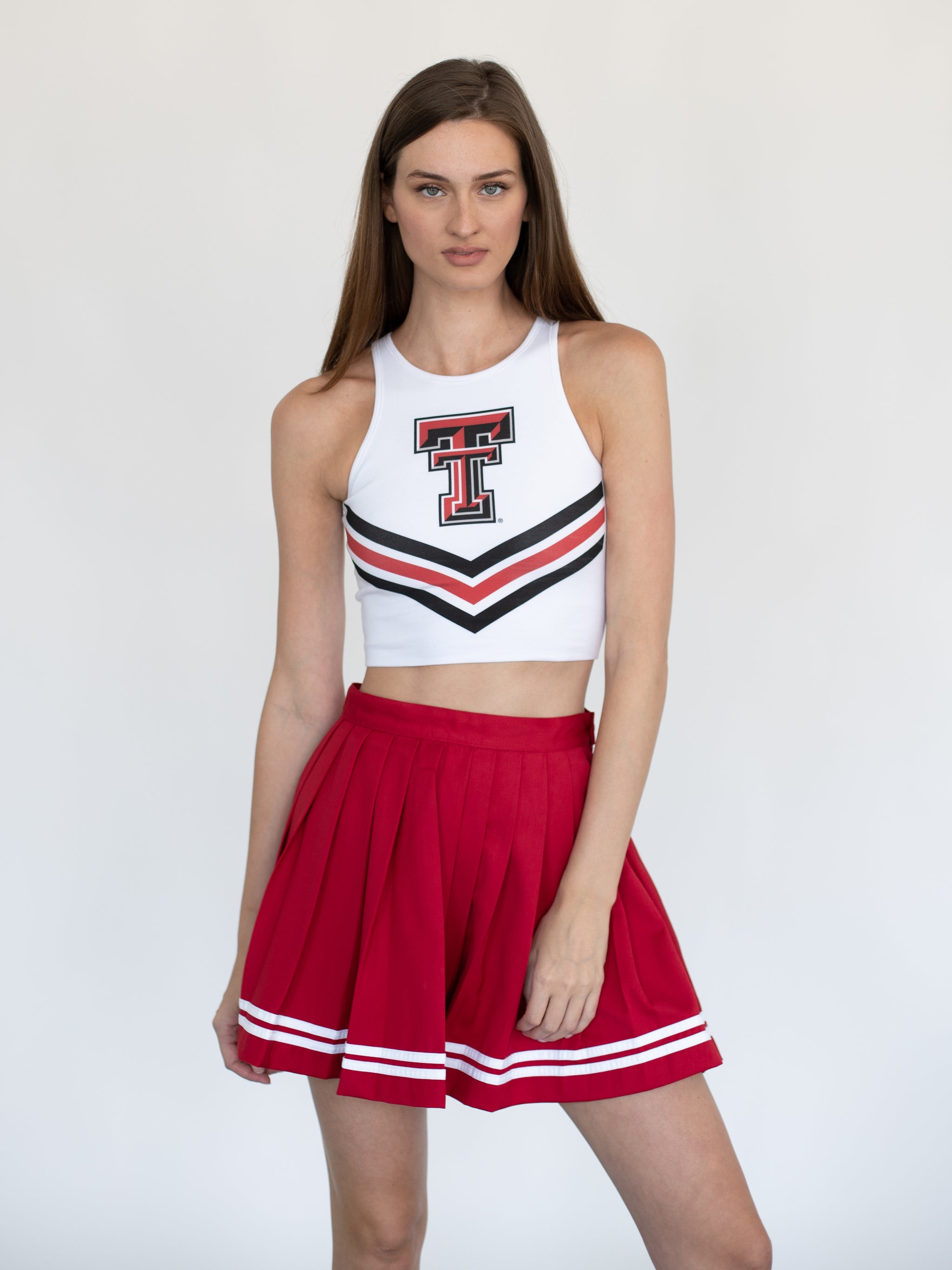 Texas Tech Cheer Tank Top White Established and Company