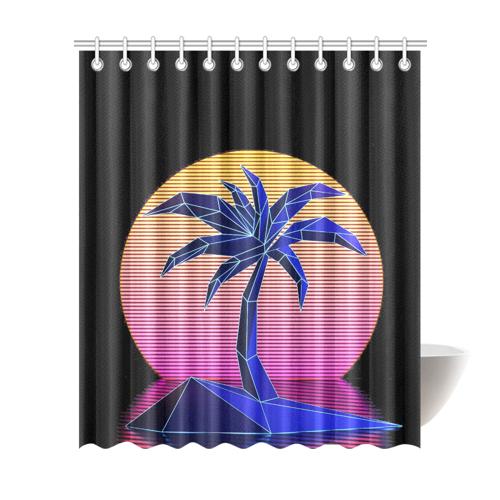 Retro 83 Sunset Shower Curtain 72"x84"