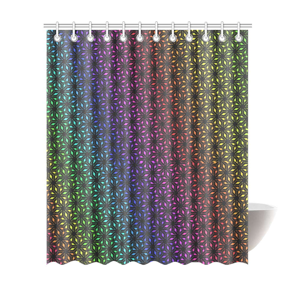 Color Geometry Shower Curtain 72"x84"