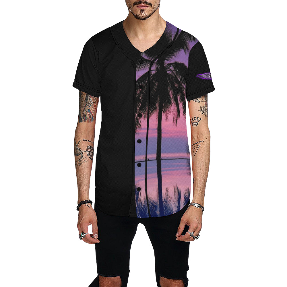 Purple Palm Baseball Jersey