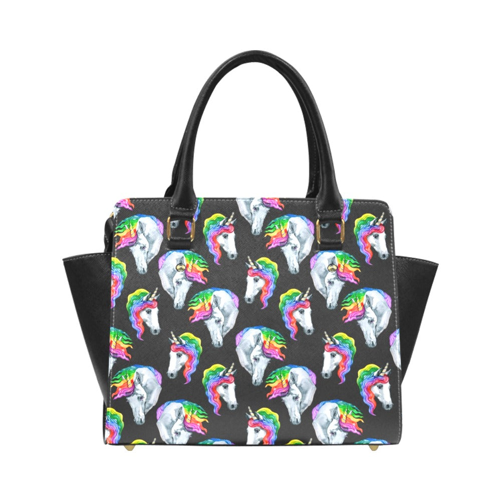 Rainbow Unicorn Classic Shoulder Handbag