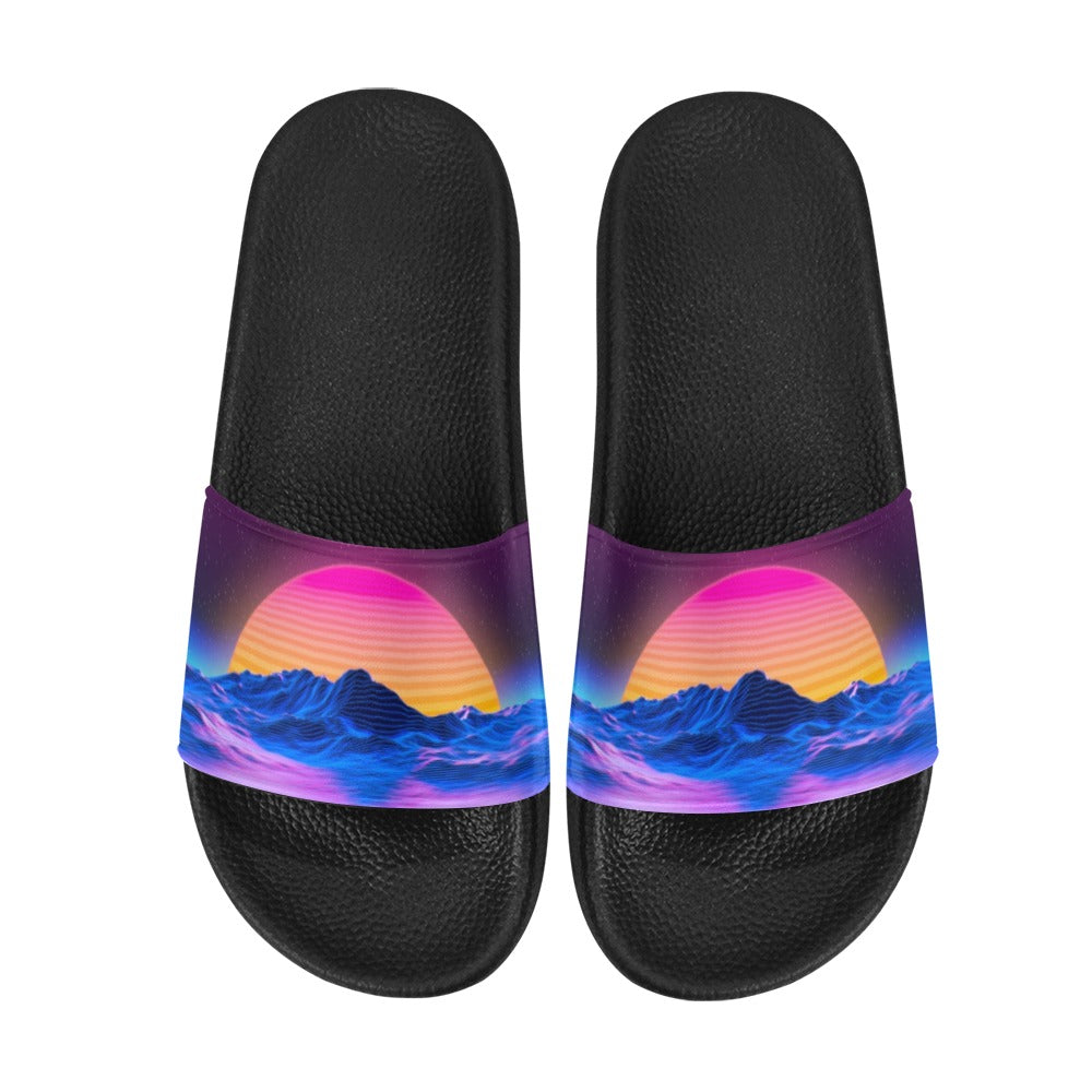 Retro Sunset Men's Slide Sandals