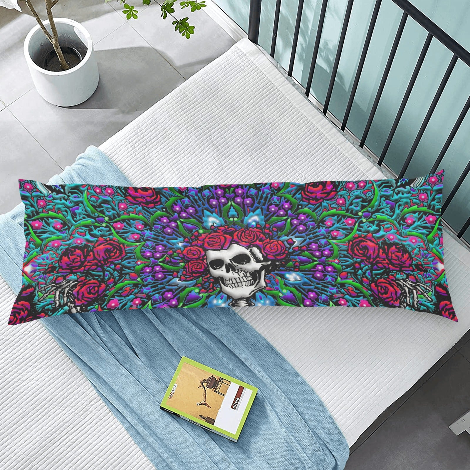 Bertha's Roses Body Pillow Case 20" x 54" (Two Sides)