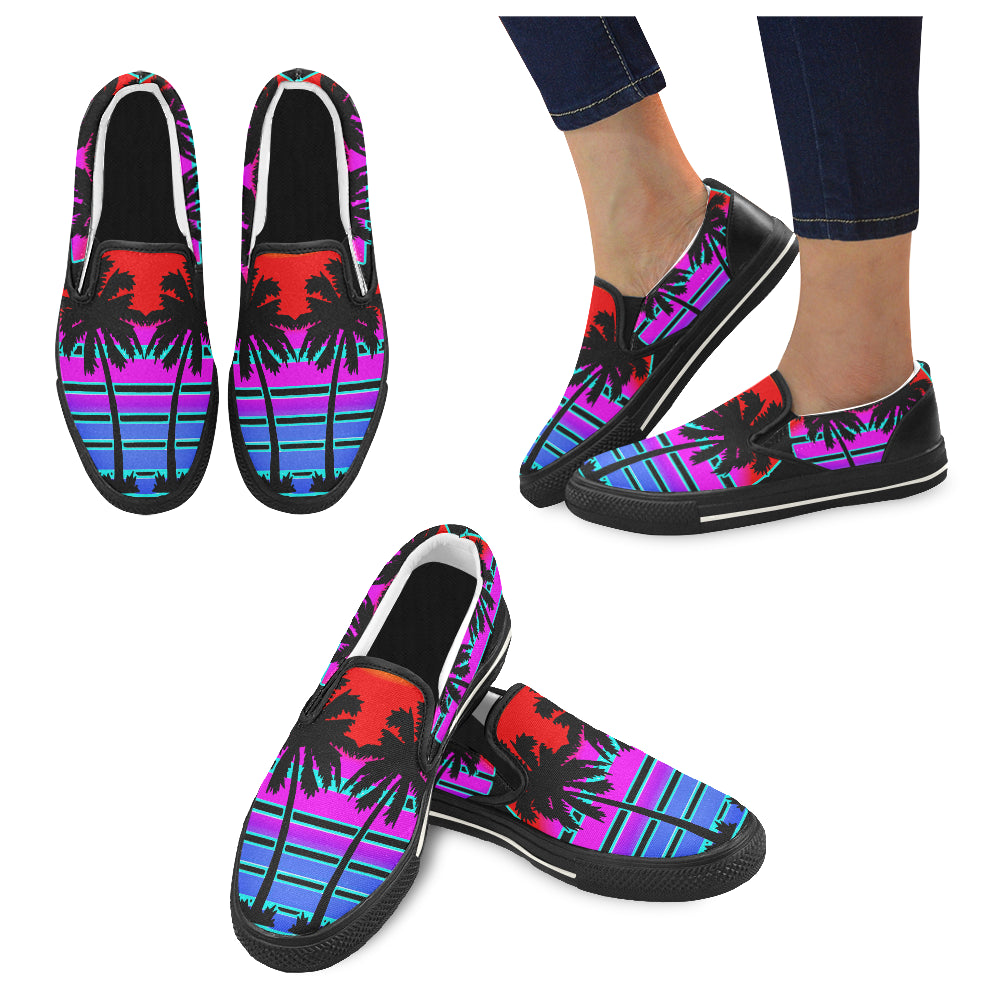 Retro 86's Neon Sunset Women's Slip-on