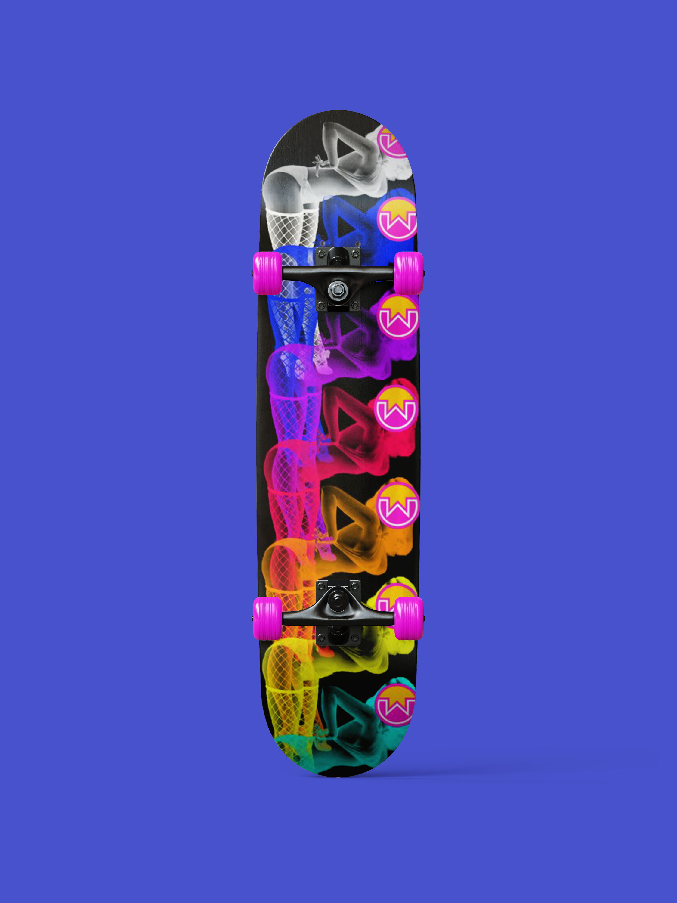 Wownero Pinup Privacy Ladies Skateboard 7 3/4" Deck