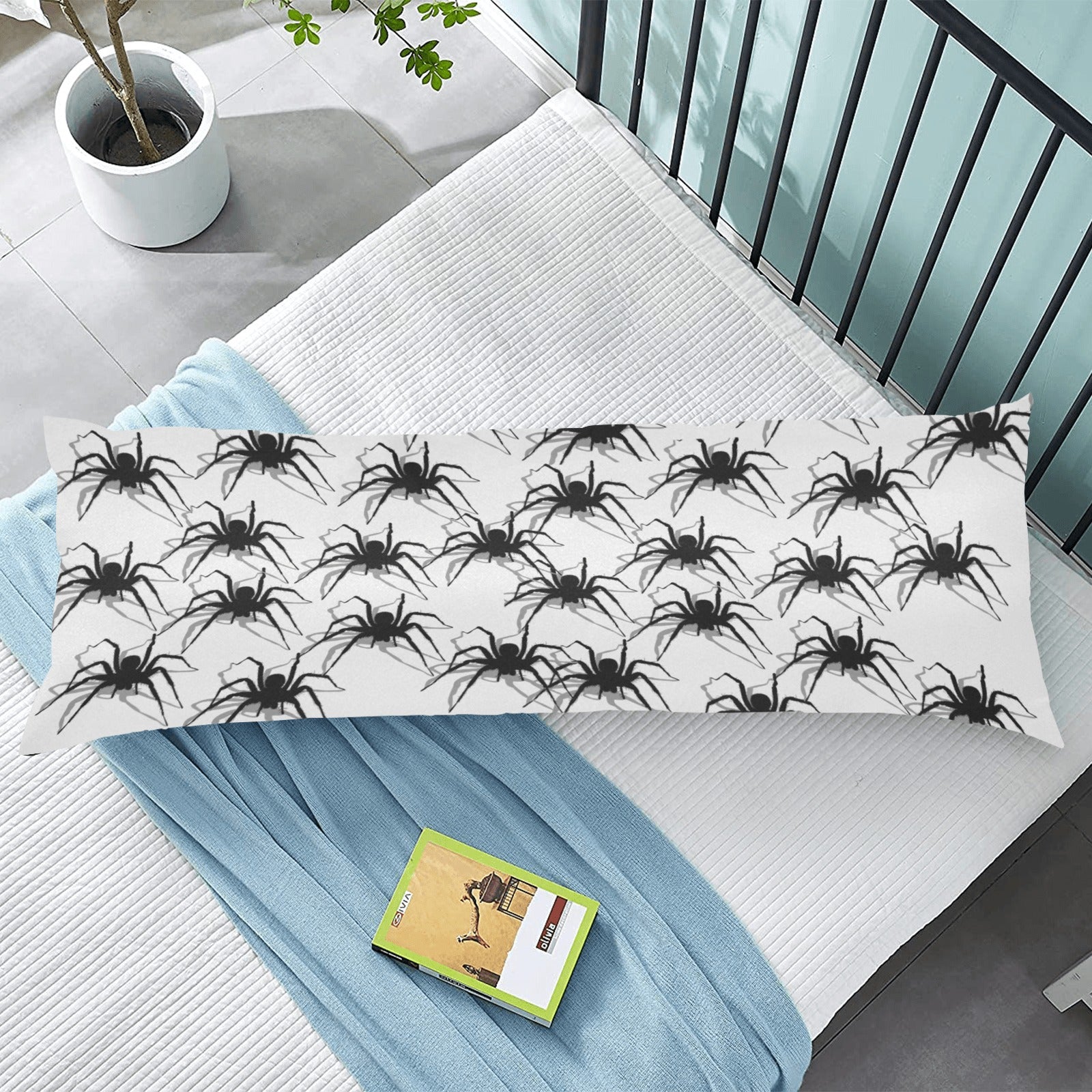 Crawling Spiders Body Pillow Case 20" x 54"