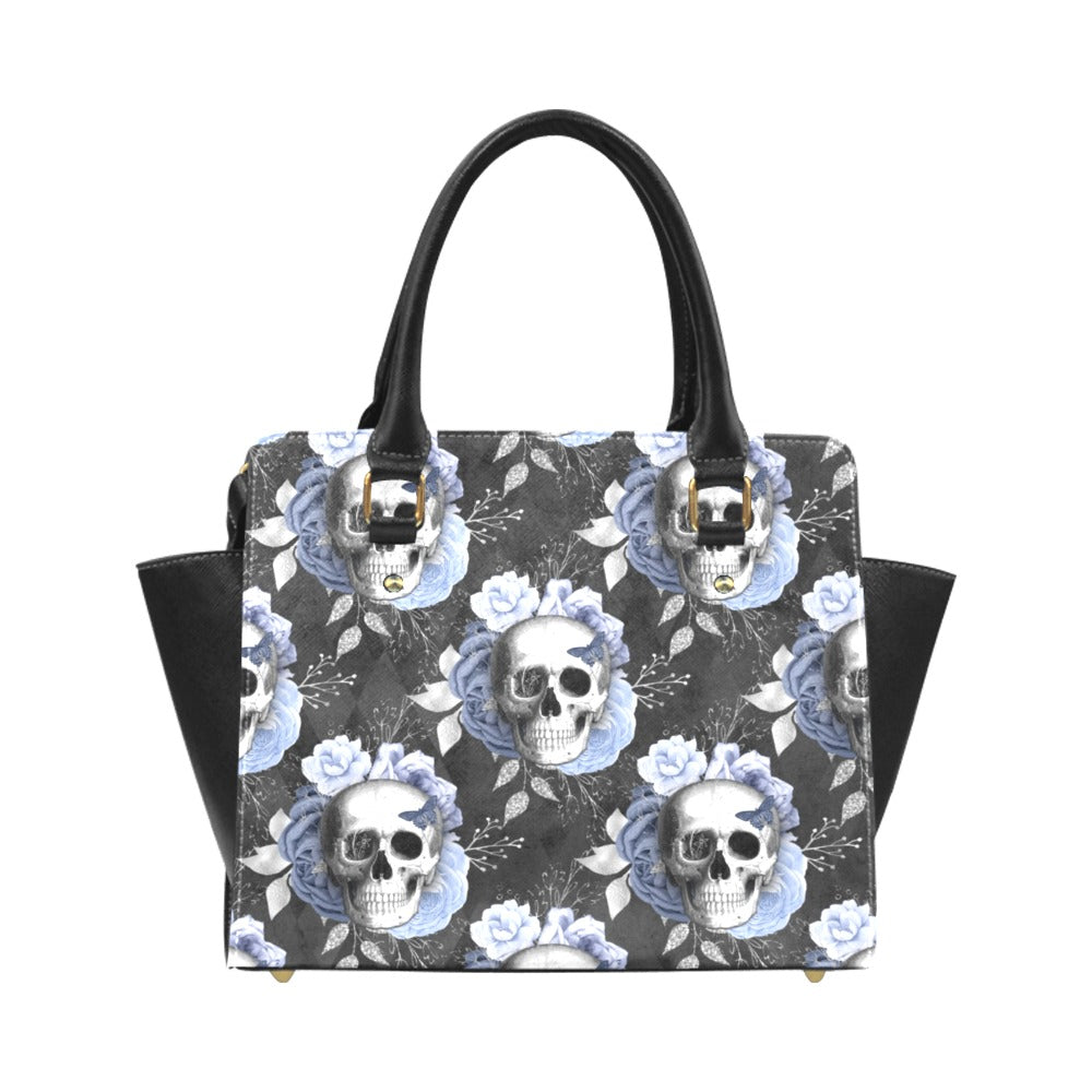 Skull and Butterfly Classic Shoulder Handbag