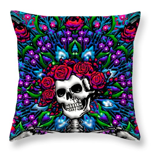 Bertha's Roses - Throw Pillow