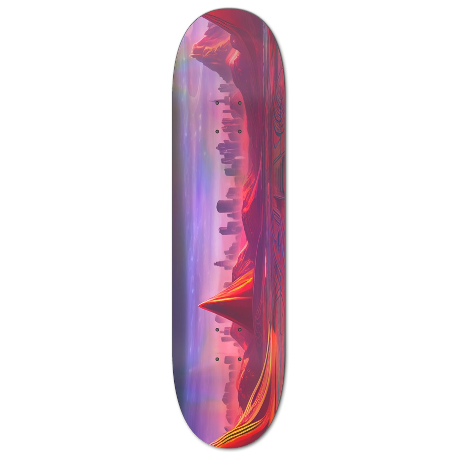 Life on Saturn Holographic Skateboard