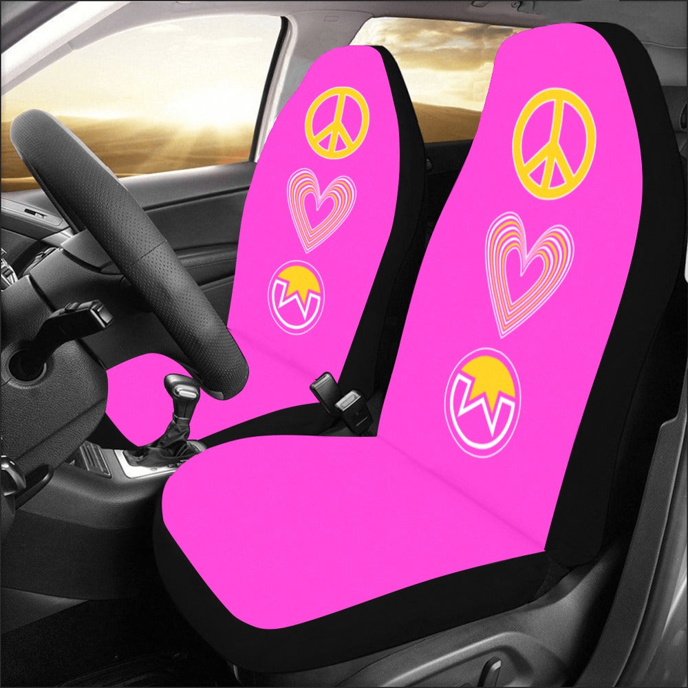 Peace Love Wownero Car Seat Covers (Set of 2)