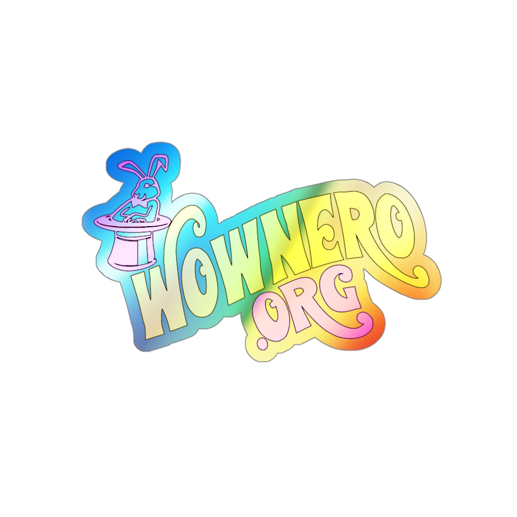 Wownero Hat Trick Holographic Die-cut Stickers