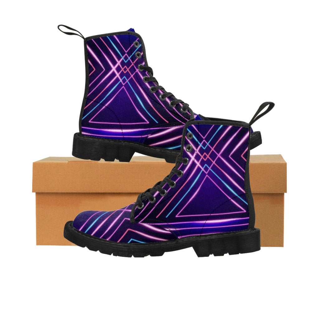 Women's Retro Laser Canvas Boots