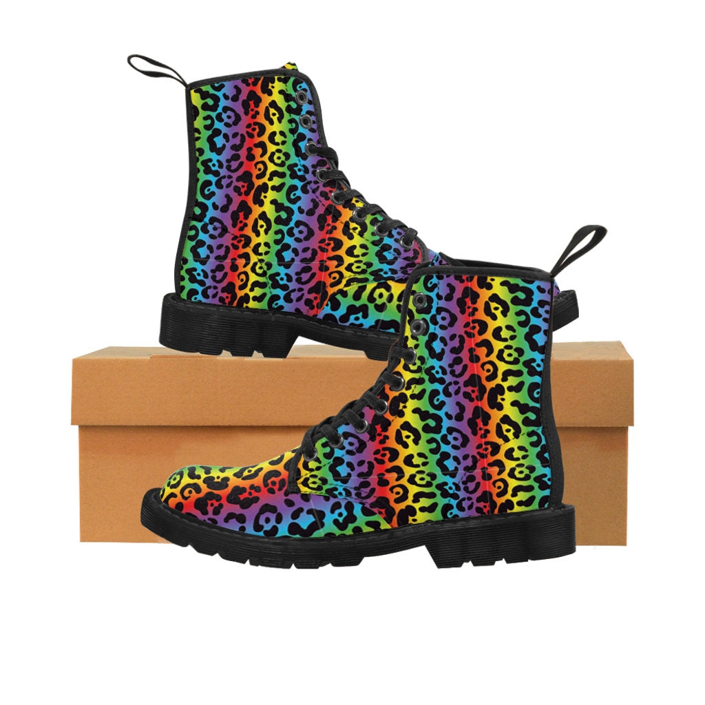 Women's Rainbow Leopard Boots