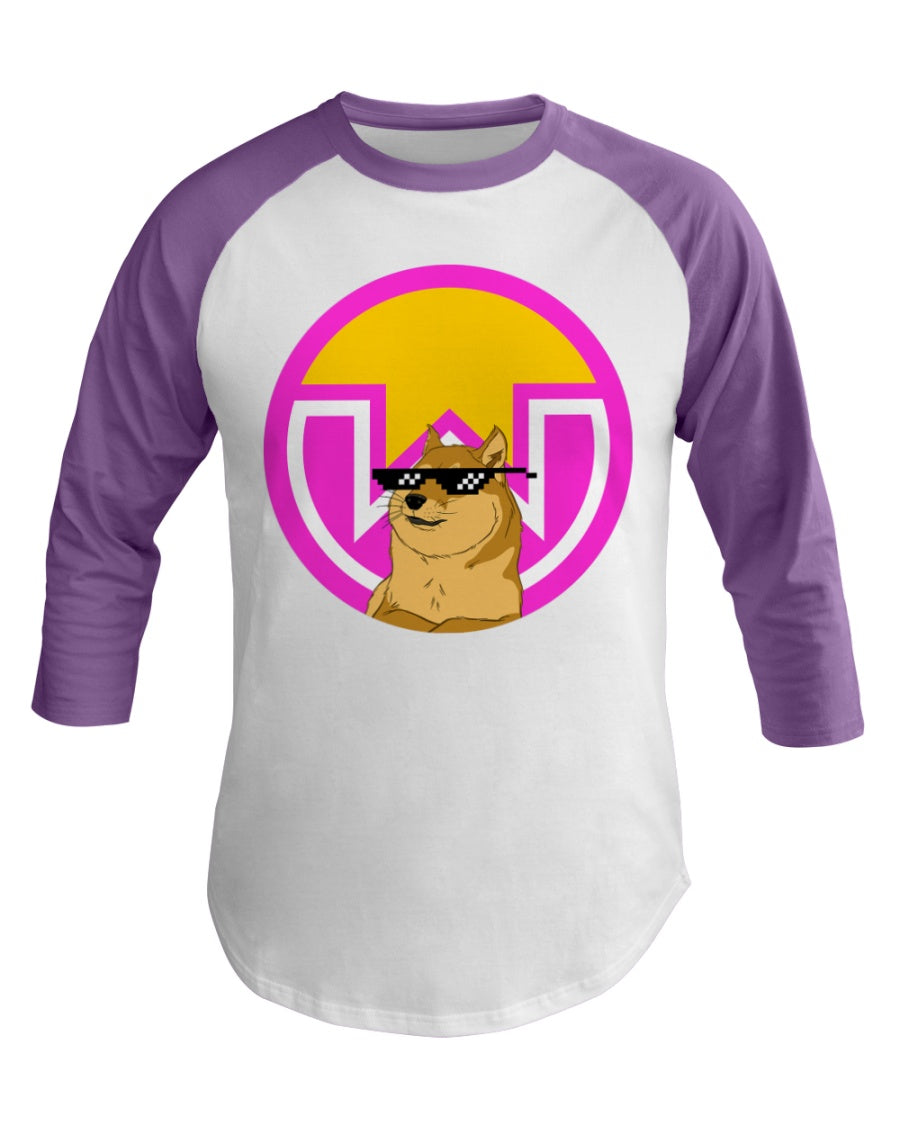 Wownero Pet Doge 3/4 Sleeve Raglan Shirt