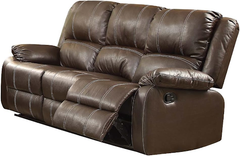 Acme Zuriel Faux Leather Motion Reclining Sofa