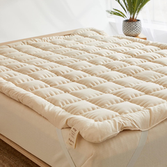 WOW FUTON Organic Merino Wool Pillow Top Mattress for Back Pain Relief