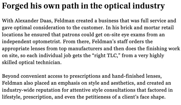 Fortune Magazine Article featuring Alexander Daas founder Alex Feldman