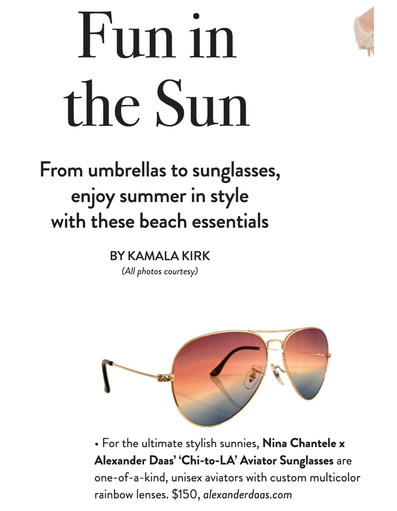 Playa Vista Direct - Fun In The Sun featuring Alexander Daas Sunglasses - Close Up