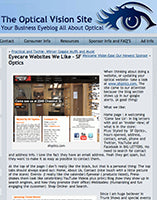 The Optical Vision Site 'Eyecare Websites We Like - SF Optics' - September 11, 2009