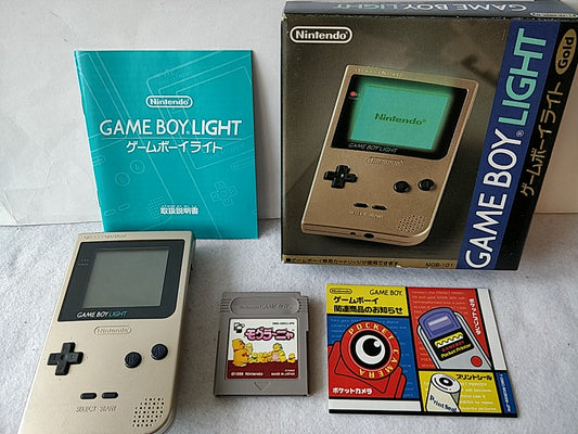 Nintendo Game boy Light Gold color console MGB-101,Manual, Boxed 