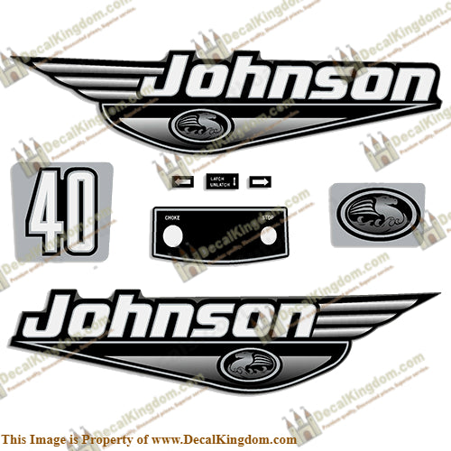 Johnson 40hp Decals - 1999 - 2000 - Black