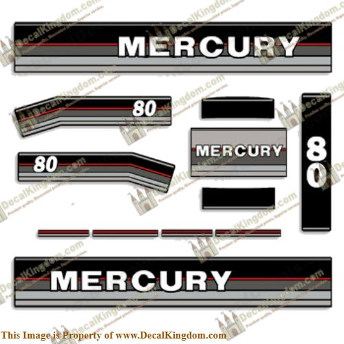 Mercury 1989 - 1990 Outboard Decal Kit (Multiple Sizes Available)3M Marine Grade - Picture 10 of 13