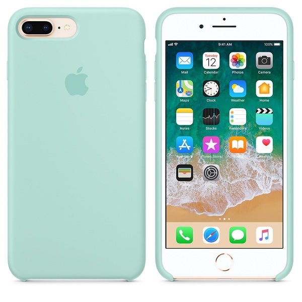 Iphone Silicone Case Marine Green Lilac Case