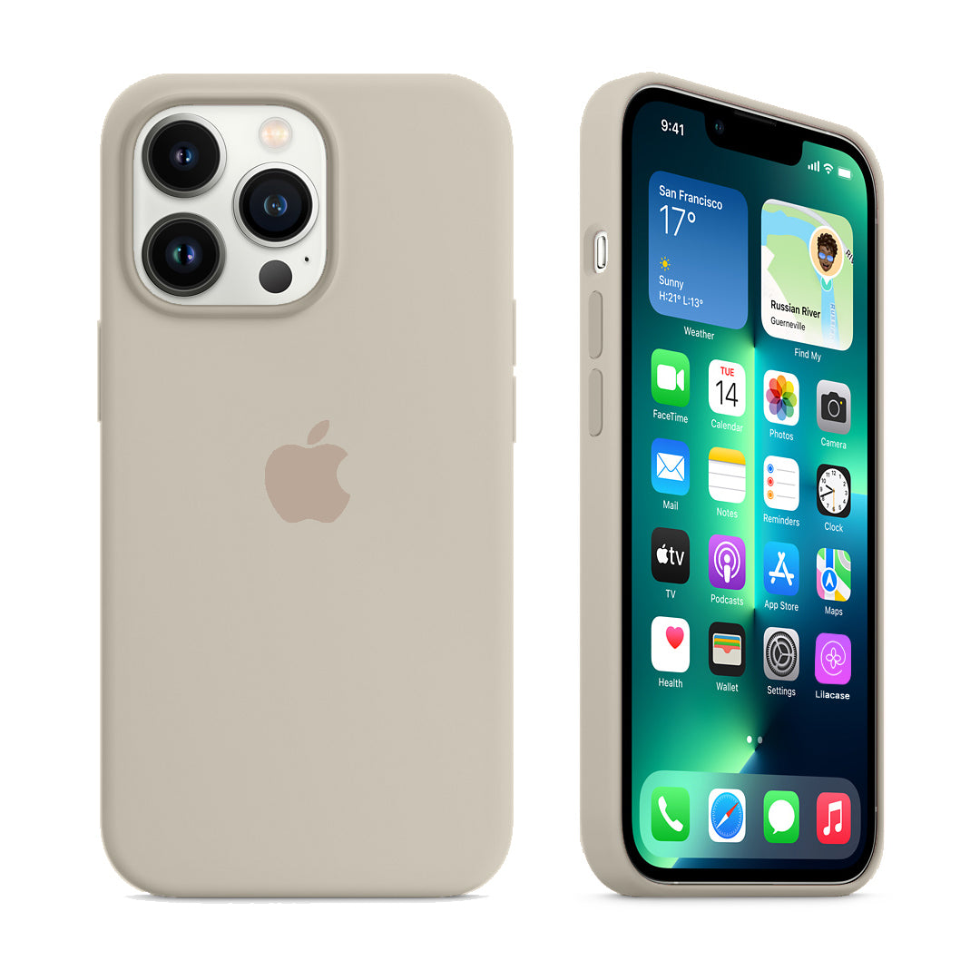 Kip neus verzekering iPhone Silicone Case (Stone) – Lilac Case