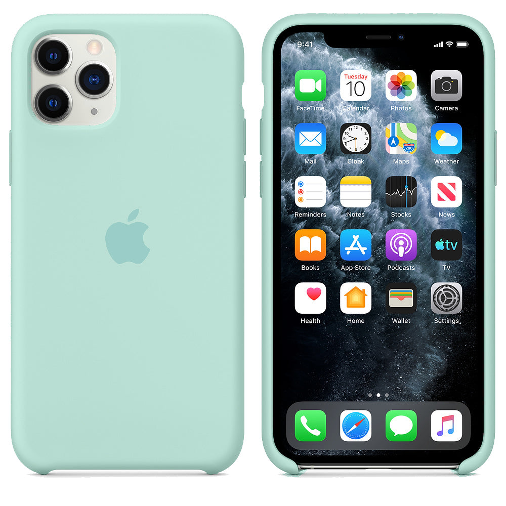 Iphone Silicone Case Marine Green Lilac Case