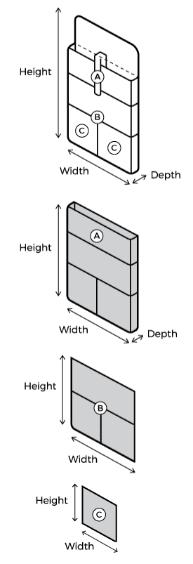 Backpack Tidy Size Guide