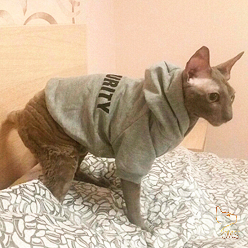 Manteau Sweat Shirt Vetement Pour Chat Security La Maison Du Sphynx