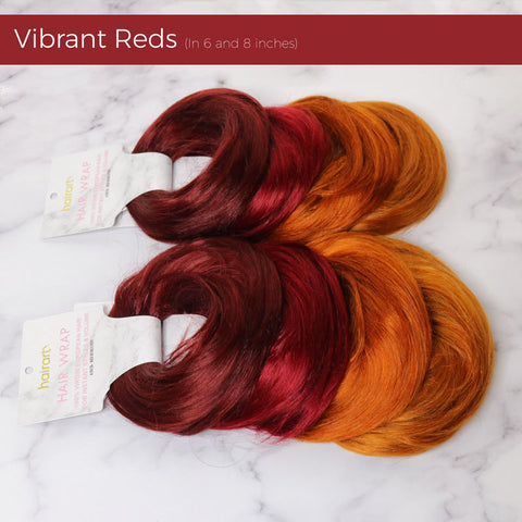 Vibrant Red Hair Wraps